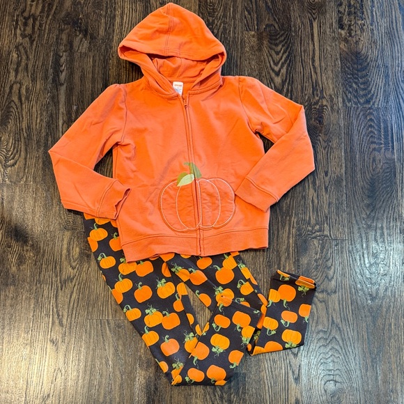 Gymboree Other - Gymboree Pumpkin Print Hoodie and Leggings